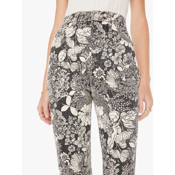 MOTHER Hustler Ankle Jeans in Devil May Care French Fairy Tale Print 28 - Picture 9 of 16